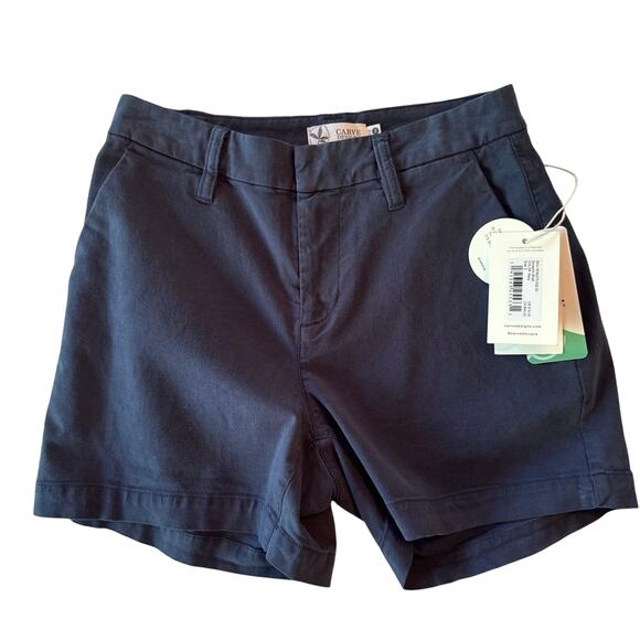 NEW Carve Designs Women’s SAUSALITO SHORT Mid Rise s2 Navy Blue Hike Outdoor - Picture 3 of 9